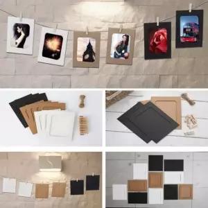 크라프트종이액자 포토프레임 신혼집 크라프트 포토 종이액자 서재