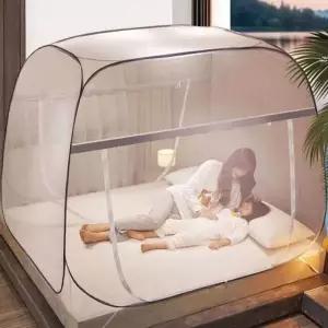 [콩심팥심]360도 모기 바닥 일체형 침대 모기장 텐트 싱글 방충