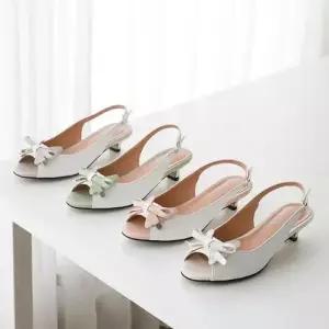 슬링백 여름 샌들구두 리본신발 플랫 캐주얼힐 WA9109B