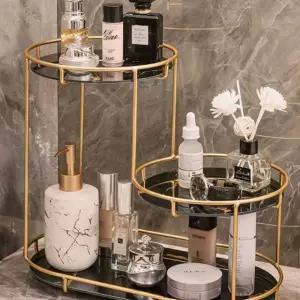 골드 프레임 대리석 소품트레이 화장품정리대 향수 진열대 보관함 향수트