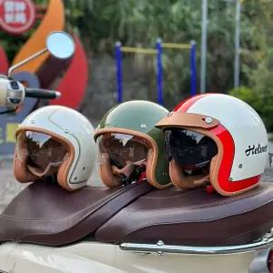 라이더 경량 하프 소두핏 헬멧 오토바이 레트로 오픈