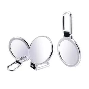 면도거울 각도조절 클로즈업 화장 심플 손잡이거울 실버 (WFKA28G)