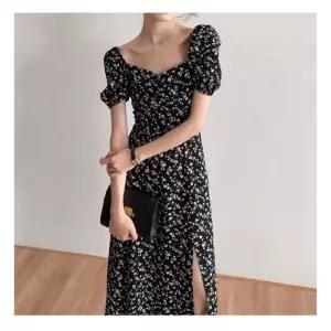 여성 원피스 셔링 퍼프 꽃무늬 여성롱원피스 반팔 플라워 바캉스원피스