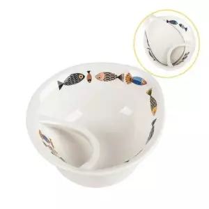 받침대 도자제 약10.5x11xH4.5cm 밥주걱 물고기