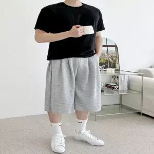 와이드 데일리바지 남자면바지 남자바지 7부 반바지 버뮤다 면바지 트레이닝