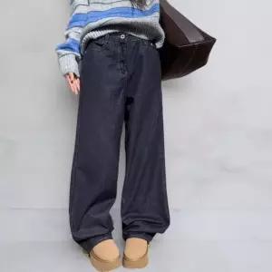 여성 겨울 기모 비페이드 데님 팬츠