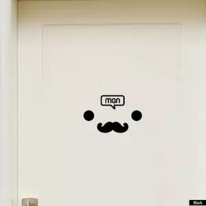 신사숙녀 T견고한oilet 스티커 화장실 포인트스티커 블랙