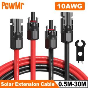 PowMr 10AWG 전기 전선 태양 전지 패널 연장 케이블 구리 코드 RV 보트 광 시스템 용 발전 연결 와이어 IP6