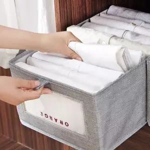 패브릭 수납함 오픈형 언더베드 정리함 의류 정리 바스켓 (WFKAWOI)