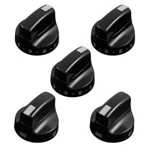 Atgestore 업그레이드된 316218401 프리기데어용 가스레인지용 교체 부품 Kenmore 레인지 노브 엘리트 스토브 Frigidaire 쿡탑 오븐 버너 제어 블랙 5pc
