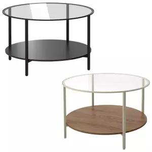 이케아 VITTSJO 빗셰 커피테이블 75cm 소파테이블 원형테이블 유리테이블 거실테이블