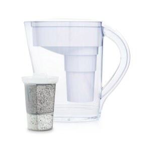 산테비아 미나 알칼리성 물 필터 투수 | 미네랄을 첨가하고 물을 만드는 시스템에서 9컵 불소, 염소 및 납