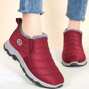 [하프클럽/]겨울 방한 신발 단화 보온 패딩 슬립온 스니커즈