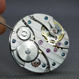 1pcs 시계 운동 17 보석 기계 아시아 6497 남자 손목 맞는 수동 감는