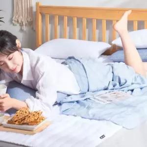 리조트냉장고이불 냉감 린넨 패드 쿨링 아이침구 블루 (WFKBHC4)