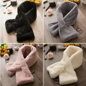 EA 겨울 페이크 퍼 머플러 털 빅사이즈 목도리 여자 선물 여성 머플러 밍크 퍼 쁘띠 페이크퍼 짧은 넥워머