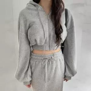 [다잇템] 여성 후디 가을겨울 빅사이즈 세트 탱크 고무줄 롱스커트_24014372_588872