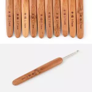 취미 손뜨개질 대나무 원목 뜨개질 코바늘 10개 코뜨기 긴뜨기 뜨개바늘