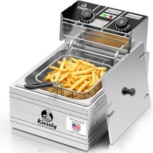 20L 전기 딥 프라이어 바구니 뚜껑이 있는 3500W 상업용 감자튀김 치킨 도넛을 위한 시간 및 온도 조절이