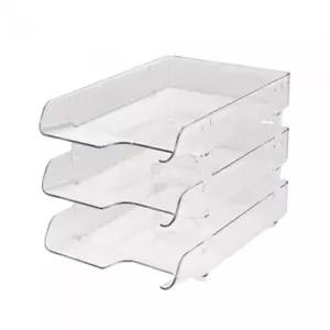 [알티피아]카파맥스 크리스탈3단 서류받침 k2010 투명 개(1개입) 3단정리함