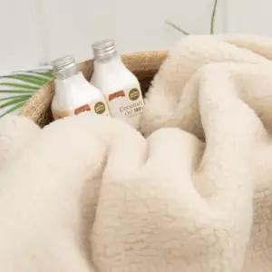 유명한원단 털원단 단면 양털 덤블링 뽀글이 다이마루 아이보리