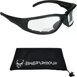 바이커쉐이드 모터사이클 바이포컬 선글라스 리더 안전 보호 고글 폼 패딩 남성 여성 Z87 핏 라지 헤드