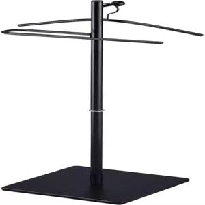 오크스트리 블랙 쿠모 메탈 발레 스탠드 독립형 옷 정리함 탈부착 가능한 행거 바지 바 공간 절약 수트 랙