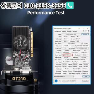 GT210 1G 비디오 카드(DVI VGA HDMI 호환 포트 ) 게임용 그래픽 64Bit DDR3 사무용 로우 프로파일