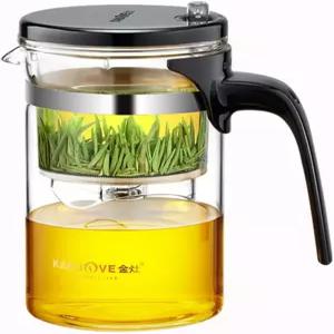 캄조브 티포트 탈착식 필터 유리 500ML 16.9OZ 붕규산 내열