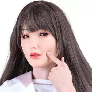 크로스드레서 코스프레 할로윈을 위한 메이크업 리얼한 풀 헤드 페이스 마스크를 갖춘 테이비이 실리콘