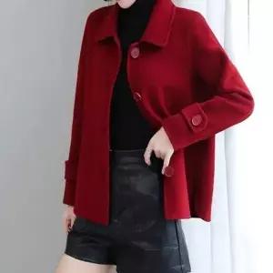 반코트 여성겨울코트 클래식 버튼 여성코트 3컬러 여성 카라숏코트 세련된