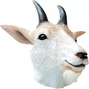 RAPGET 염소 마스크-염소 영양 동물 헤드 마스크 참신한 할로윈 코스튬 파티 라텍스 풀헤드
