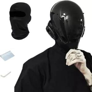 WKYBHUD 사이버펑크 고딕 마스크 쿨 DIY 핸드메이드 맞춤형 코스프레 기계식 공상과학 장비 DJ 뮤직