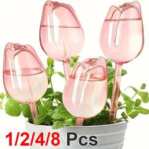 핑크 튤립 식물워터주기 볼 실내외 식물용  자동 정원 도구