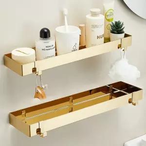 욕실 벽걸이형 화장품 수납 선반 향수진열 골드