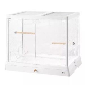 2FAC 새장 앵무새장 버드 대형 강화유리 케이지 전면 인테리어 날림장 철재 새집