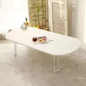 접이식테이블 밥상 인테리어 좌식테이블 타원 거실테이블 책상 손님상