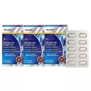 내츄럴플러스 프로바이오틱 혼합유산균 500mg x 60캡슐 2+1 총180캡슐 튼튼한 장건강 위해