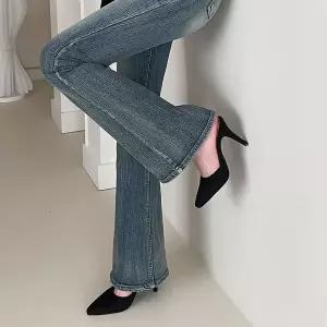 [하프클럽/]여자 레더 킬힐 키작녀 FW 미니멀리즘 구두