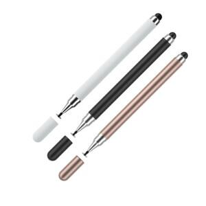 범용 태블릿 스타일러스 펜 2 in 1 양방향 고감도 교체 가능 펜촉 그리기 스마트 호환 폰 터치