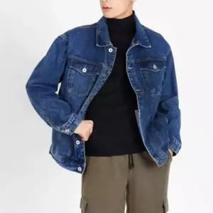 [라일리의류] Rly 데님자켓 청자켓 남성상의 데님 히든 남자자켓