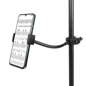 플렉시블 폰 거치대 구즈넥 폴 조절 가능 마이크 스탠드 홀더 음악 스탠드/스마트 호환폰용