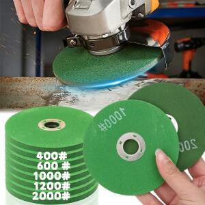 그라인더 샤프닝 휠 고 백색 코런덤 연마재 10cm 디스크 선택적 그릿 사이즈 고강도 앵글 액세서리