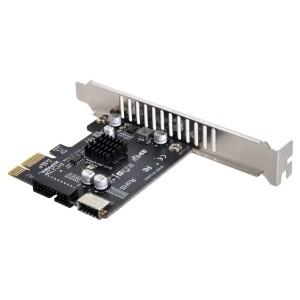 Ol-VL805 마더보드 어댑터 5Gbps  E USB 3.1 전면 패널 암 및 2.0-PCI-E 1X Express 카드