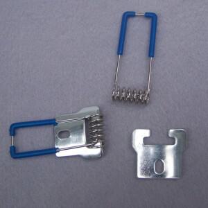 다운 라이트 스프링 길이 35/40/45/50MM 패널 조명 천장 용 파란색 고무 크롬 니켈 메탈 플레이트 클립 10p