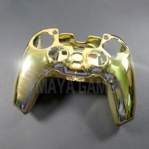 [호환품]PS5 컨트롤러용 보호 케이스 슬리브 스킨 커버 도금 물 전달 밀리터리 쉘  핸들 1 개