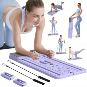 DQI 필라테스 보드 리포머 세트 홈 오피스 운동용 기계 15-in-1 다기능 복부 여성 및 남성용 슬라이딩