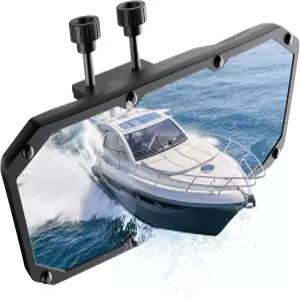범용 360° 조절 가능한 보트 미러 업그레이드된 금속 클램프 폰툰 및 스키 서핑 수상 스포츠를 위한 광각