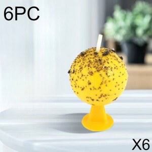 6개입 파리 트랩 날아다니는 곤충 볼 다기능 실내외용 감귤 모양