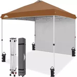 이글 피크 팝업 캐노피 텐트 사이드월 1개 이지 셋업 이벤트 야외 선쉐이드 바퀴 달린 캐리백 스테이킹 및